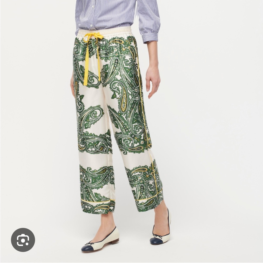 J. Crew Relaxed Pant in Paisley Twill